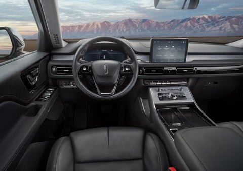 The interior of a Lincoln Aviator® SUV is shown | Preston Lincoln in Hurlock MD