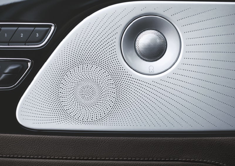 Two speakers of the available audio system are shown in a 2024 Lincoln Aviator® SUV | Preston Lincoln in Hurlock MD